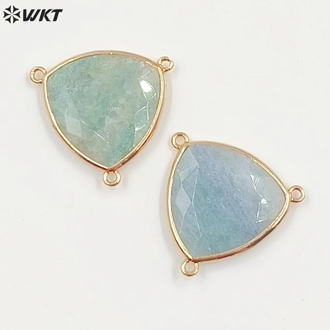 WT-C322 Trendy Design Colorful Stone & Aqua Marine for Jewelry Findings Stone for Bracelet Gemstone Connectors
