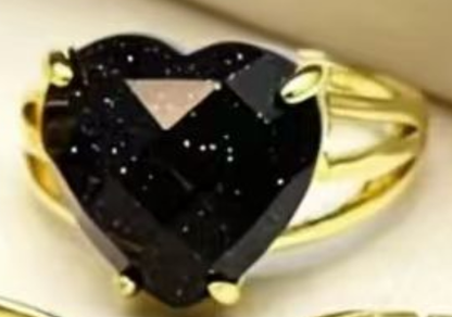 WT-R616 Trendy Romantic 18K Gold Plated Colorful Natural Gemstones Faceted Heart Shape Rings As Lady Anniversary Jewelry Present