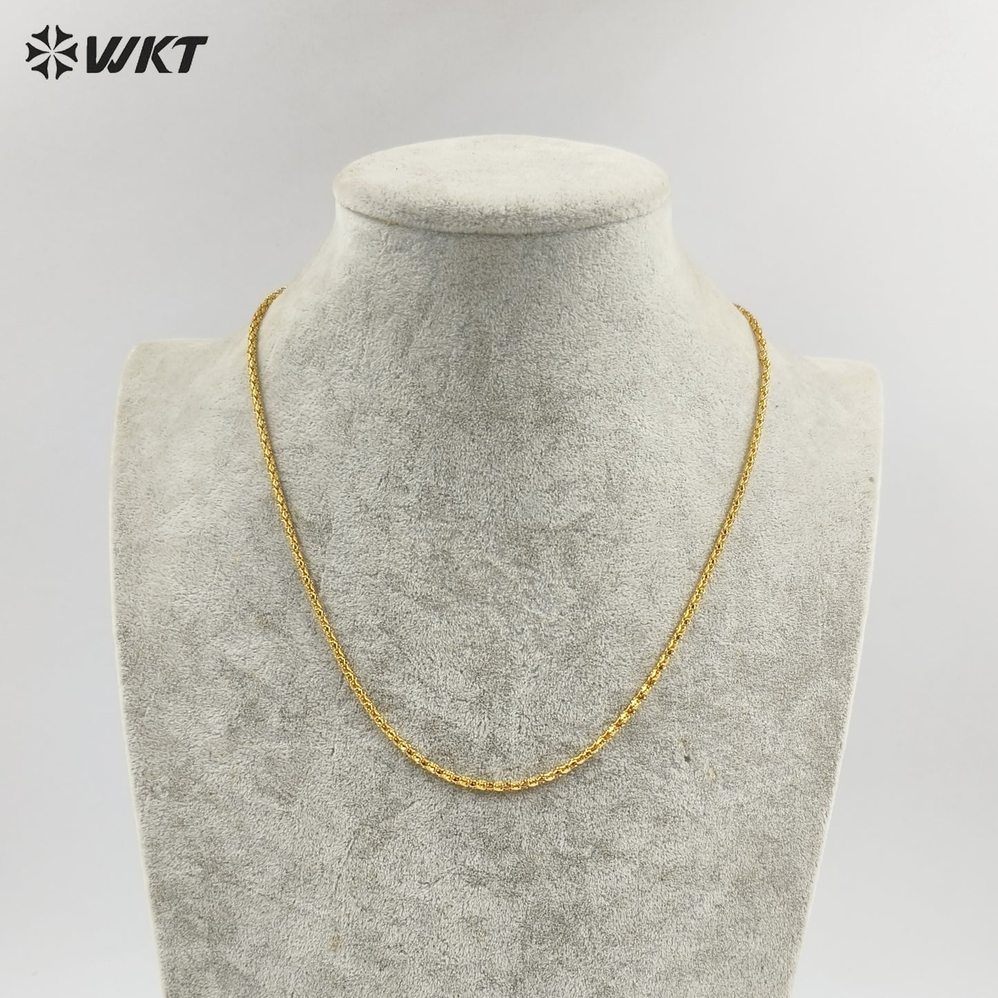 WT-BFN030 WKT 2022 Unique Style Yellow Brass With Gold Necklace New Arrival Hot Sale for Women Metal Necklace Jewelry