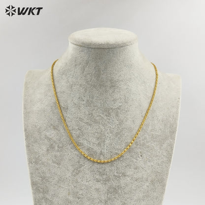 WT-BFN030 WKT 2022 Unique Style Yellow Brass With Gold Necklace New Arrival Hot Sale for Women Metal Necklace Jewelry