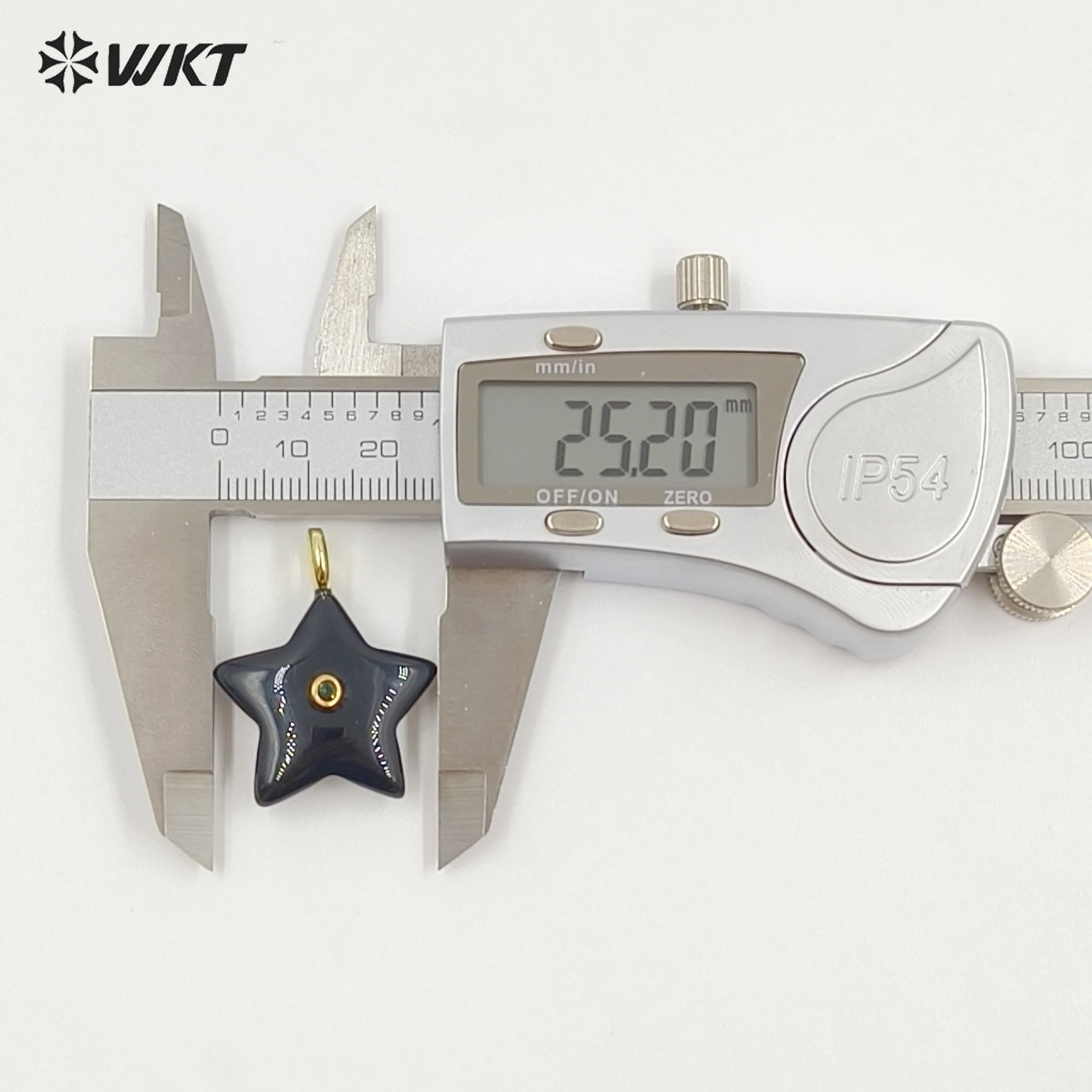WT-P2099 Trendy Interesting Design Zircon And Natural Gemstones Star Shape Gold Charm Pendants For Lovely Necklace DIY Making