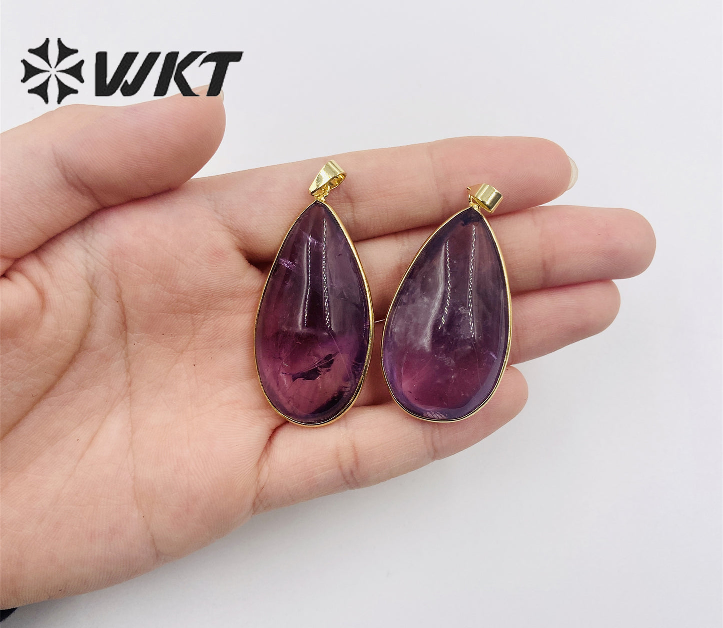 WT-P1910 Hot Sale Classic Natural Stone Healing Transparency Moss Agate Novel Irregular Mysterious Healing Quartz Pendant
