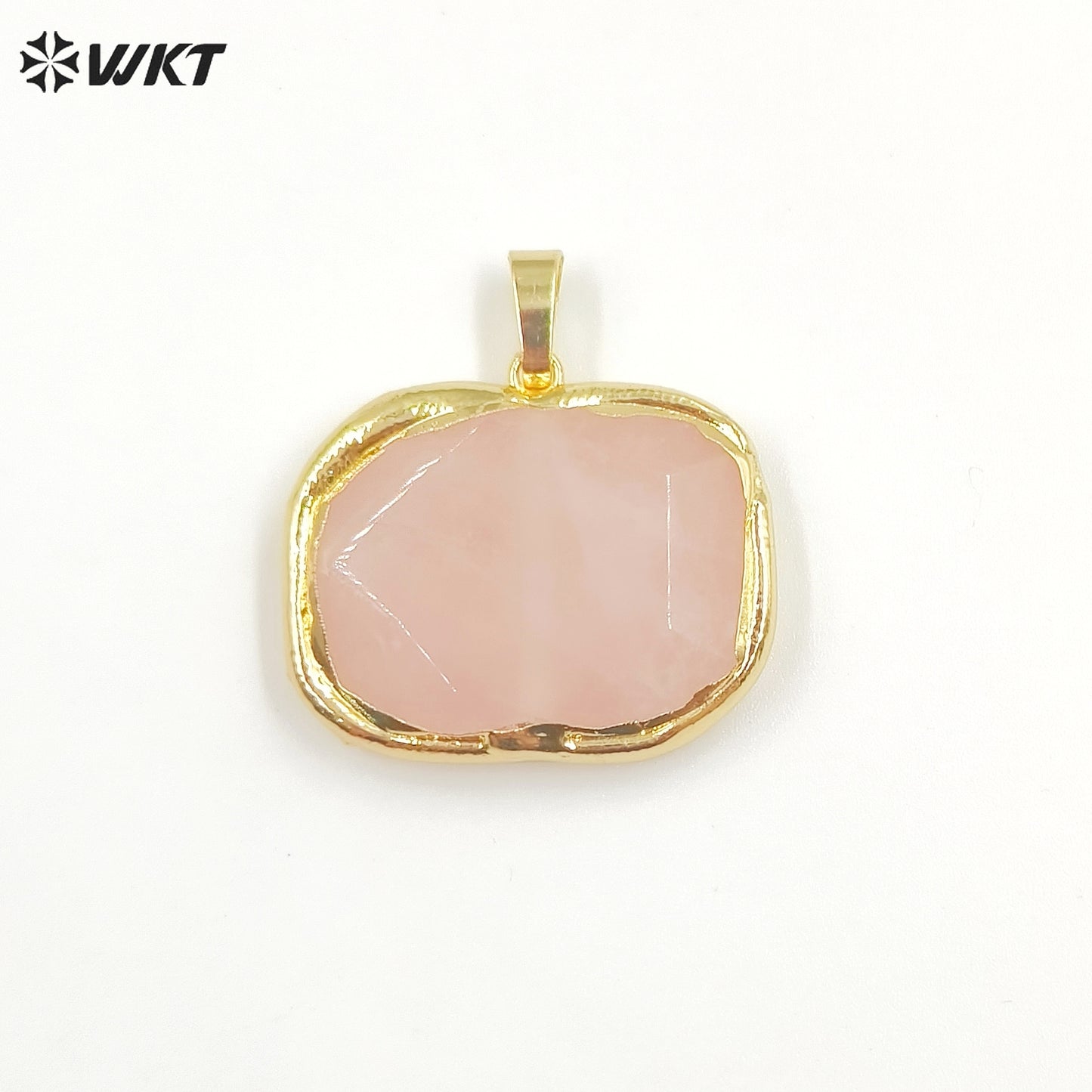 WT-P1468 WKT Jewelry Natural Gemstone Pendant Gold Electroplated Stone Pendant Fashion Charm Necklace Pendant Jewelry