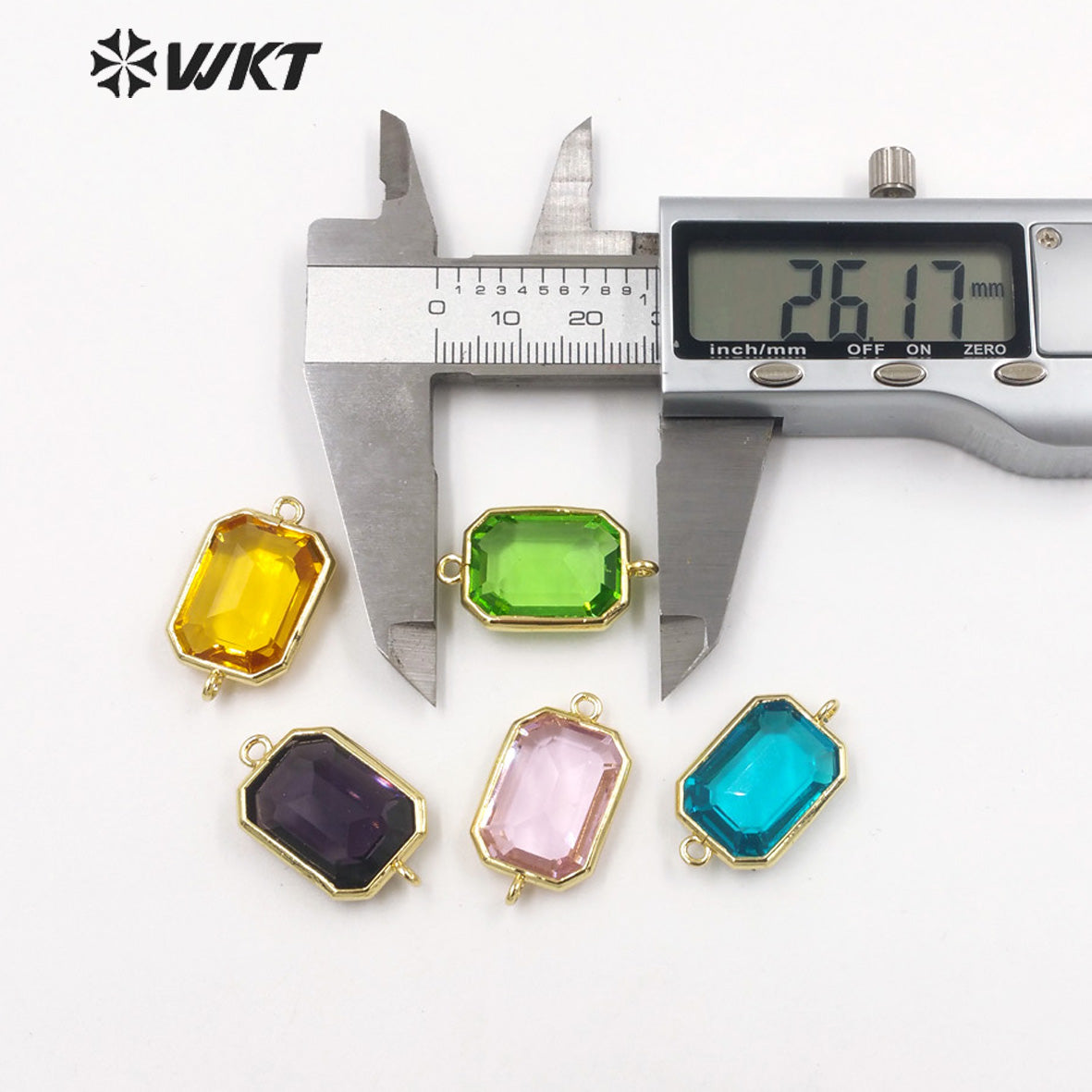 WT-C317 WKT Lapis/ Labradorite Gemstone Connectors for Jewelry Findings Amethyst Amazonite Stone for Bracelet