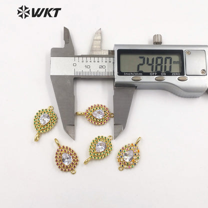 WT-C320 WKT Trendy Fashion Style Jewelry Accessories Stone for Bracelet Micro Paved Gemstone Connectors
