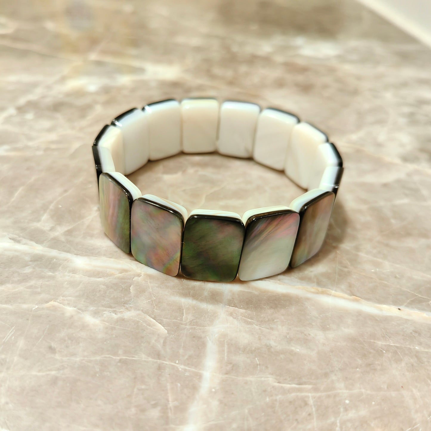 MPB136 Wonderful Design Vintage Style Natural White Yellow And Abalone Shell Bracelets For Men Women Daily Wearing Jewelry