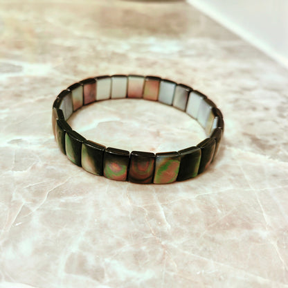 MPB136 Wonderful Design Vintage Style Natural White Yellow And Abalone Shell Bracelets For Men Women Daily Wearing Jewelry