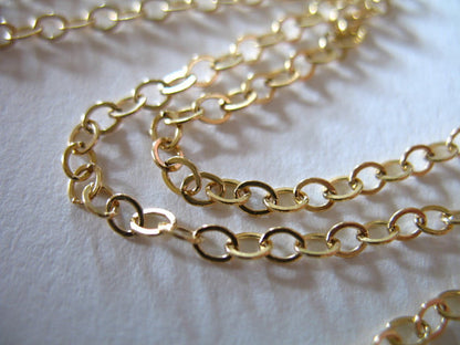 WT-BC030 24k Gold Plated Brass Cable Chain, Jewelry Chains, 3x2.4 mm