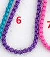 BFN016 Wholesale Summer Hot Sales rainbow Color Box Chain Necklace 18 Inch Long Simple Brass Metal Enamel Chain for Pendants