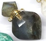 WT-P1756 WKT Mysterious and Elegant Jewelry Natural Stone Perfume Bottle Pendant Nice for Lady for Party As a Gift