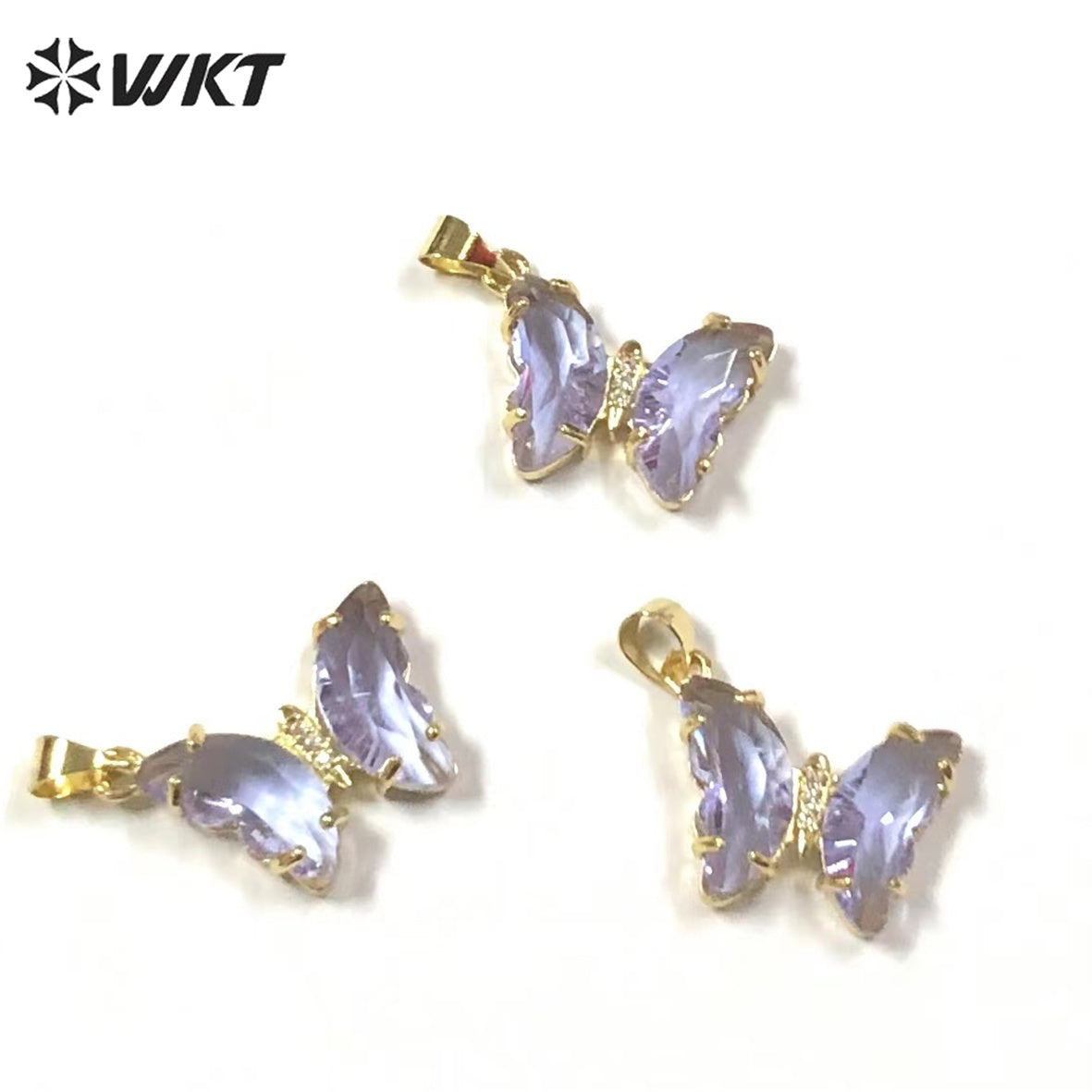 WT-MP244 Cute Pastoral Butterfly Pendant Small and Exquisite Zircon Pendant Women's Jewelry Accessories Cubic Zircon Pendant