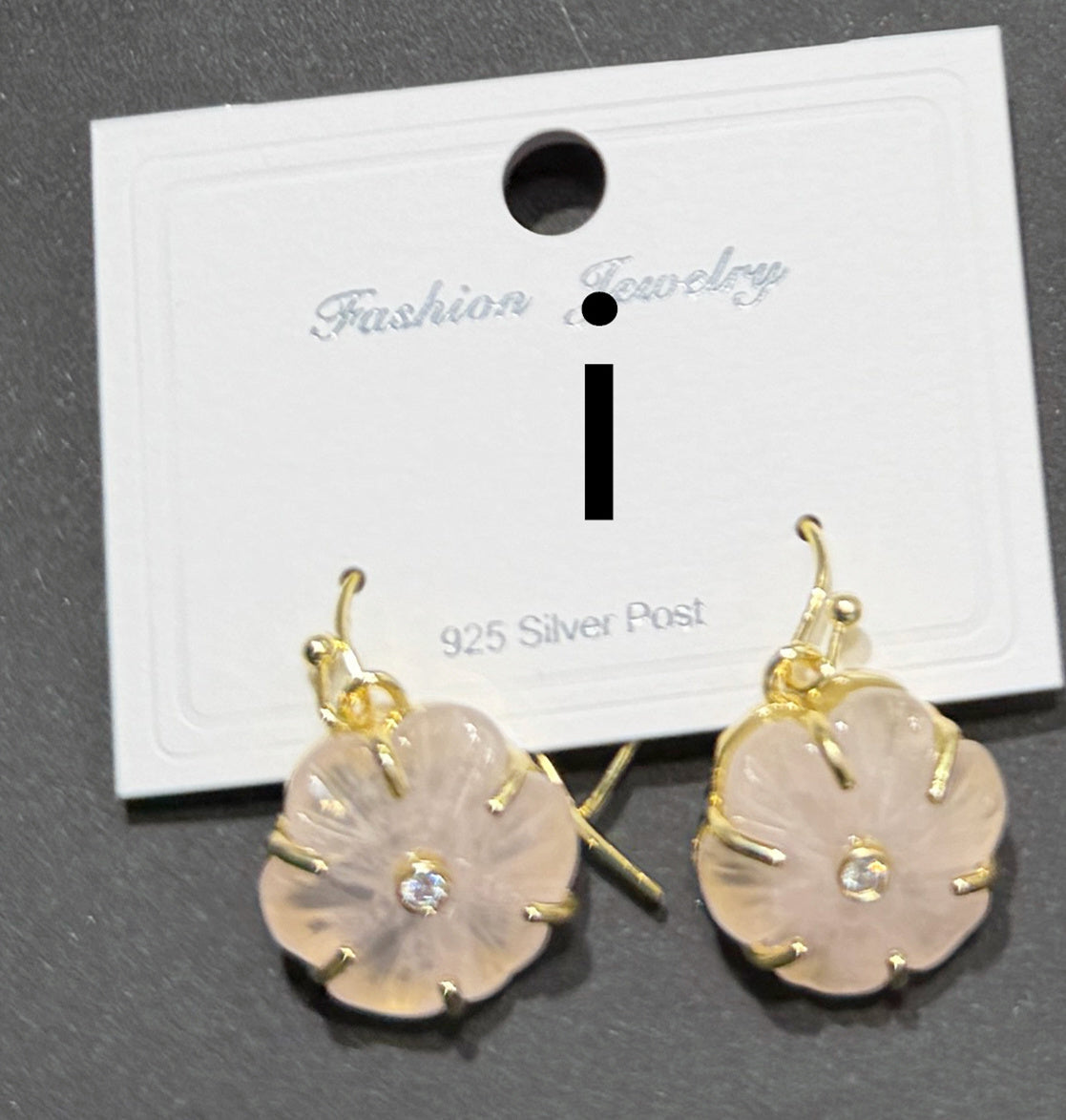 WT-E799 Popular Sale Gold Plated Zircon And Multi Natural Gemstones Flower Shape Pendant Earrings As Women Birthday Gifts