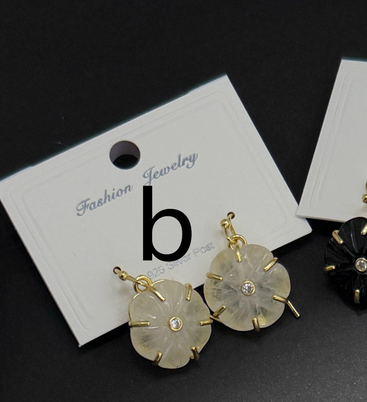 WT-E799 Popular Sale Gold Plated Zircon And Multi Natural Gemstones Flower Shape Pendant Earrings As Women Birthday Gifts