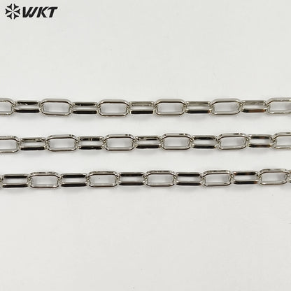 WT-BC178 WKT Women Men Gold Cuban Link Chain For Necklace Bracelet Gold Plated Brass Chain
