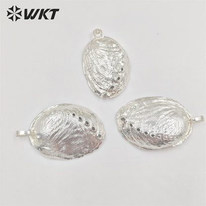 WT-JP316 Newest 18K Full Gold Dipped Natural Abalone Shell Pendant Silver Plated Resist Tarnishable Shell Jewelry Pendant