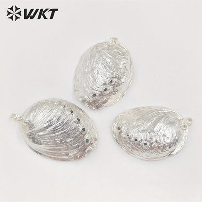 WT-JP316 Newest 18K Full Gold Dipped Natural Abalone Shell Pendant Silver Plated Resist Tarnishable Shell Jewelry Pendant