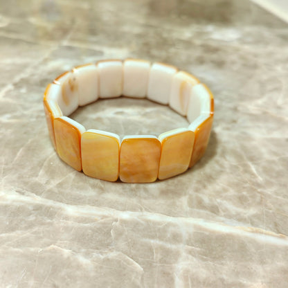 MPB136 Wonderful Design Vintage Style Natural White Yellow And Abalone Shell Bracelets For Men Women Daily Wearing Jewelry